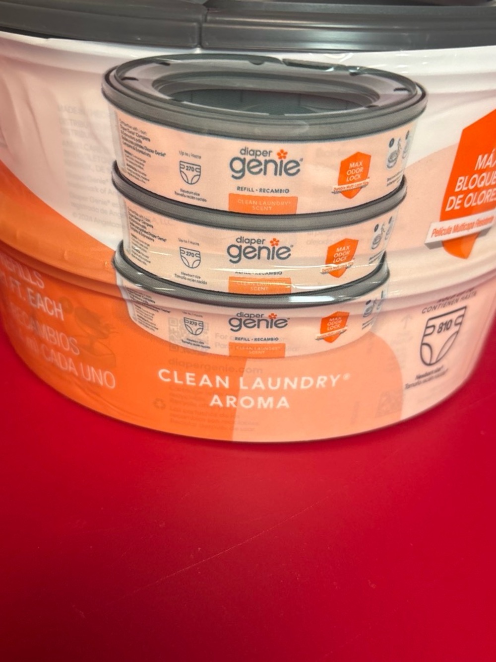Diaper Genie refills brand new but ONLY 2 REFILLS INCLUDED! clean laundry aroma